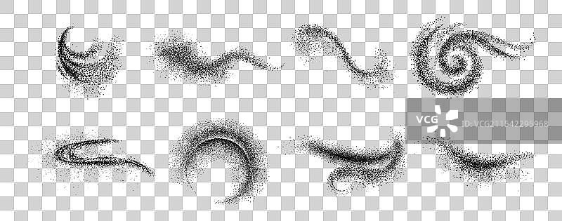 粒子和粗糙的星尘飞溅图片素材