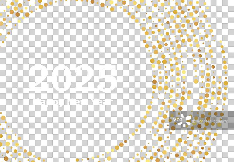 2025年快乐的新年金色闪光图案图片素材