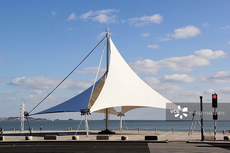 烟台海边街景图片素材