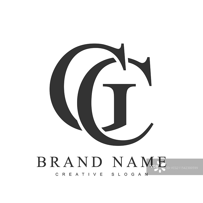 时尚的字母G初始标志模板图片素材