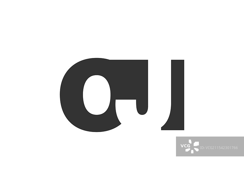 oji标志设计，字母o j i，粗体字型图片素材