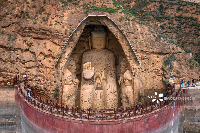 甘肃省武威市天梯山石窟图片素材