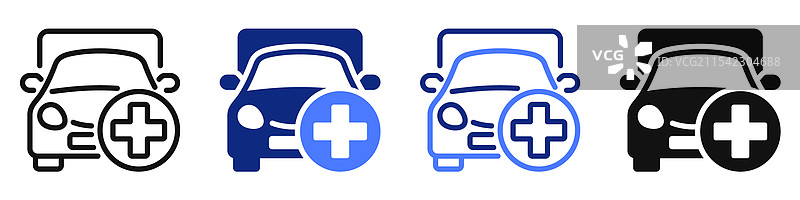 医疗急救车的图标或标志图片素材