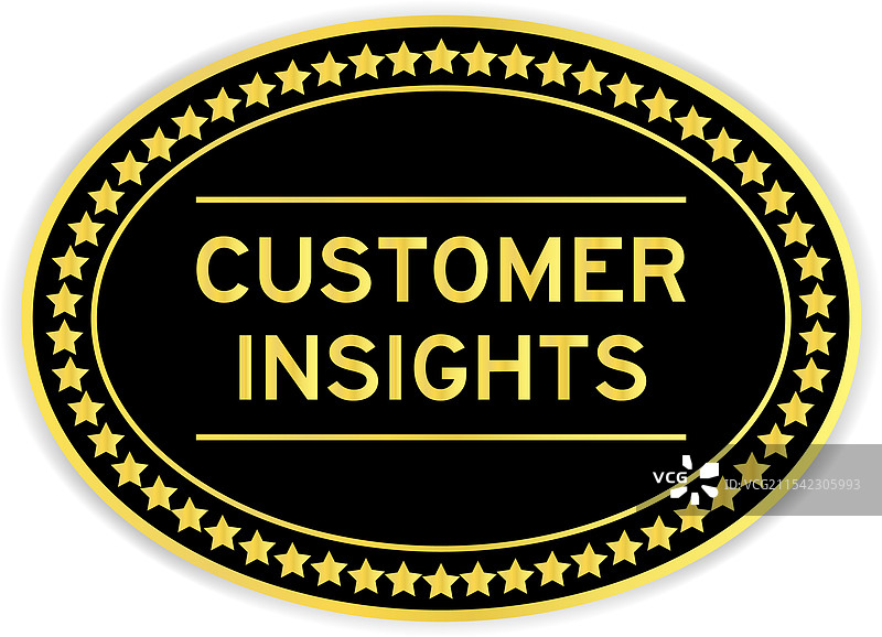 黑色和金色的椭圆形标签贴纸，上面有文字图片素材