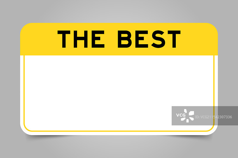 带有黄色标题的标签横幅图片素材