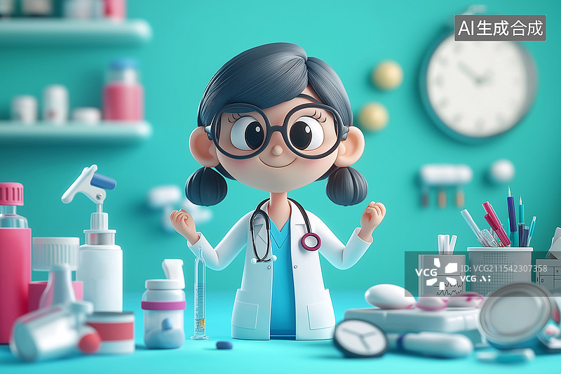 【AI数字艺术】女医生图片素材