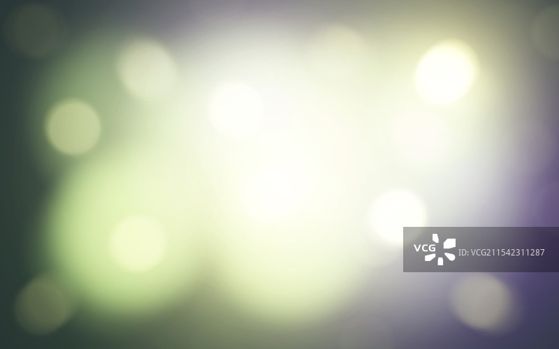 柔和的绿色和黄色散景光晕抽象模糊图片素材