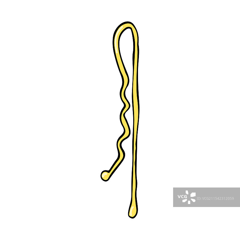 简约风格的金色发夹图片素材