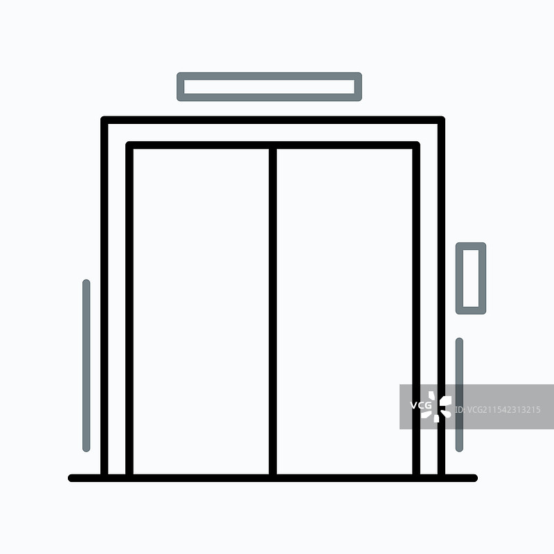 电梯轮廓图图片素材