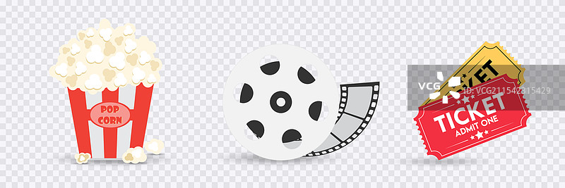 电影图标、拍摄板、票、视频倒计时图片素材