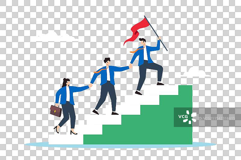 商业团队成员齐心协力，手牵手图片素材