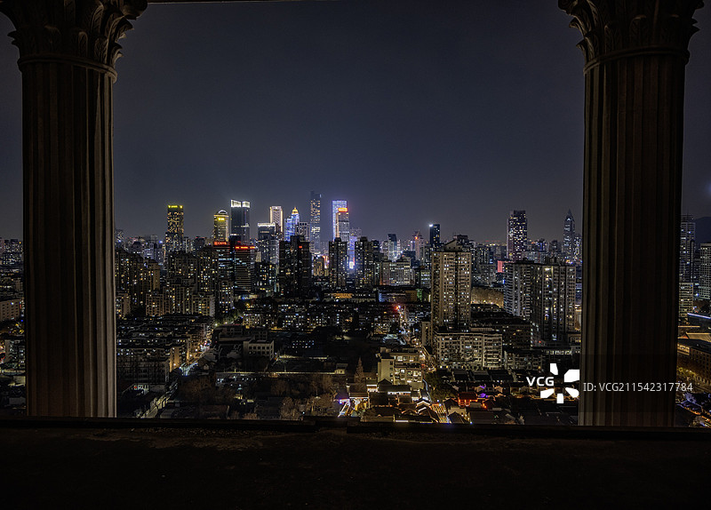 远眺新街口图片素材