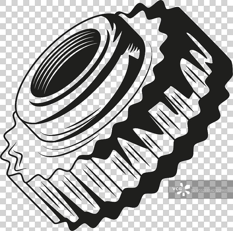 小齿轮机械工具素描风格图片素材