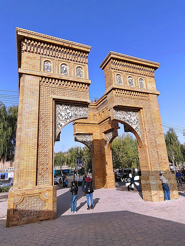 南疆喀什古城地标性建筑图片素材