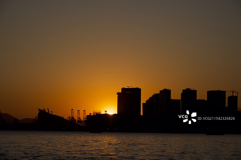 太子港 日落 深圳蛇口图片素材