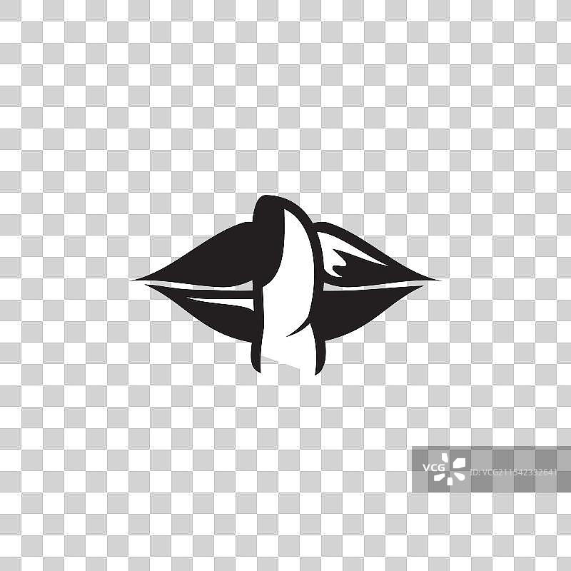 女人的嘴唇用手指做出安静的手势图片素材