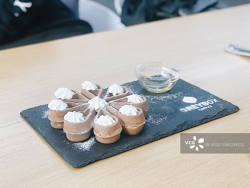 华夫饼甜品下午茶图片素材