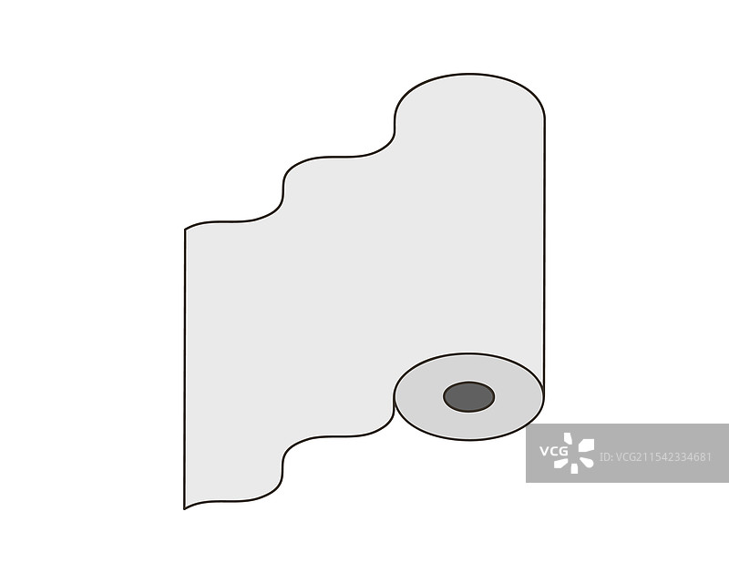 厨房用纸管设计的纺织卷图标图片素材