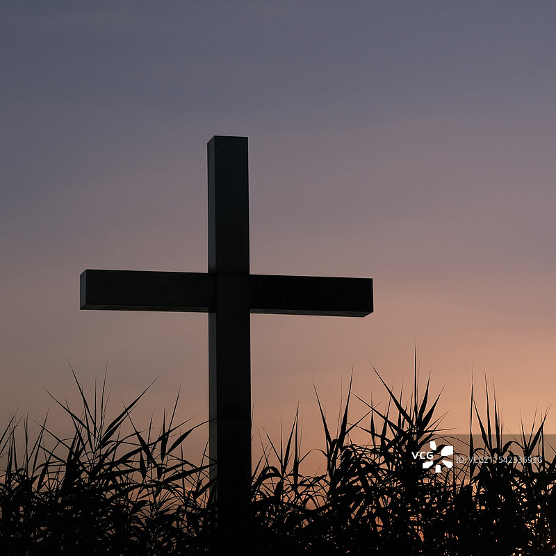 独墅湖的十字架图片素材