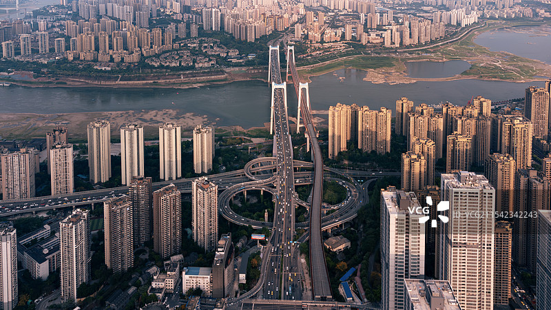 重庆鹅公岩大桥航拍图片素材