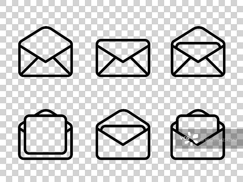 信封 邮件 电子邮件 图标集合集 打开图片素材