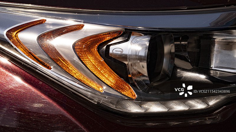 汽车车灯特写图片素材
