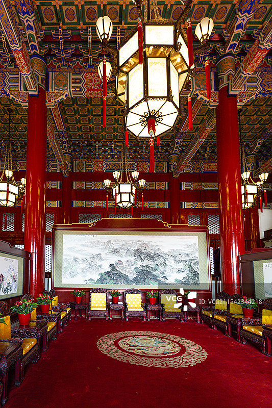 北京天安门城楼内部建筑风光图片素材