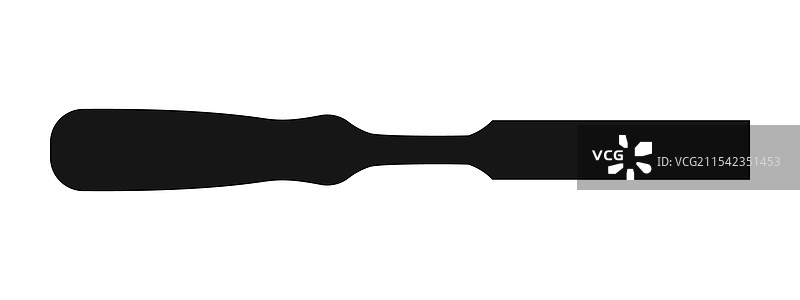 白色背景上的螺丝刀轮廓图图片素材