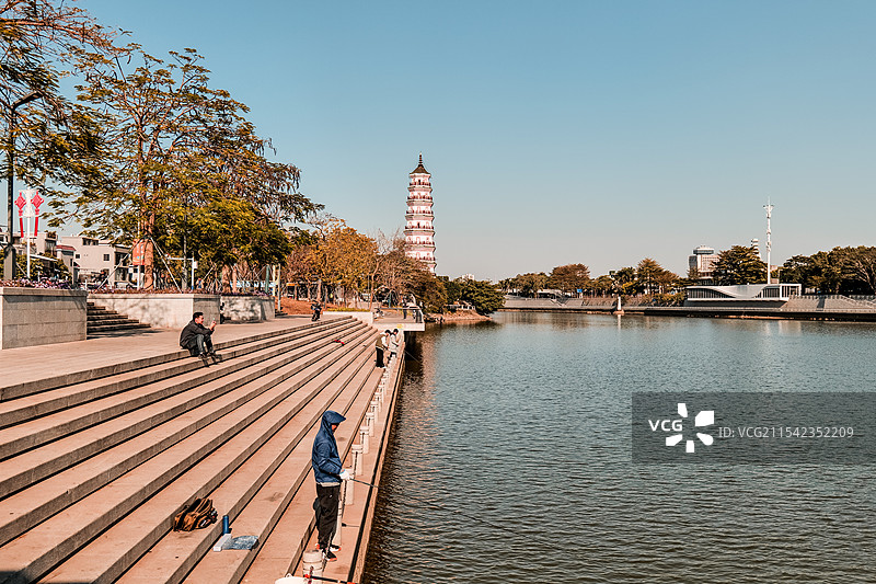 东莞万江金鳌洲塔图片素材