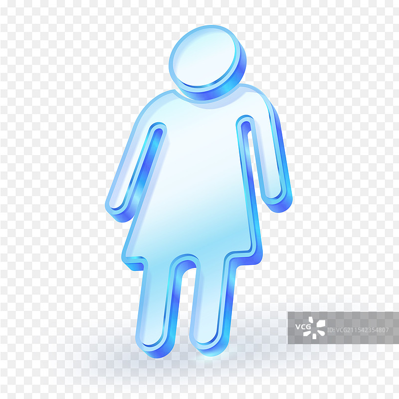 3D女性标志图标图片素材