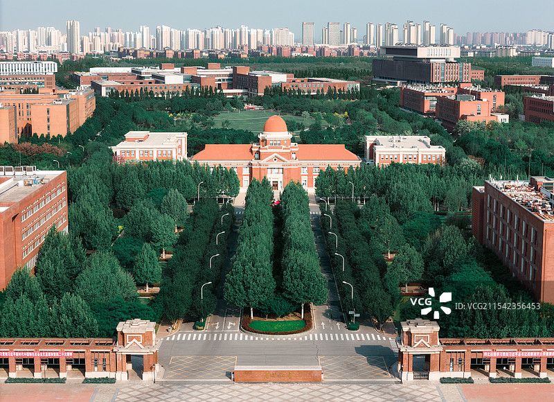 天津南开大学津南校区航拍图片素材