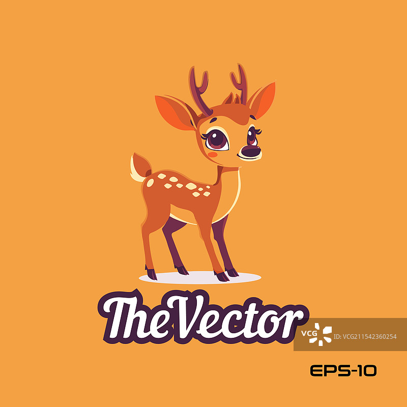 可爱的鹿标志吉祥物角色图片素材