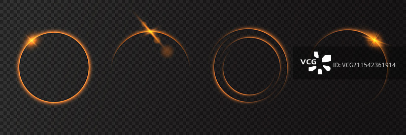 一组真实的日全食图像图片素材