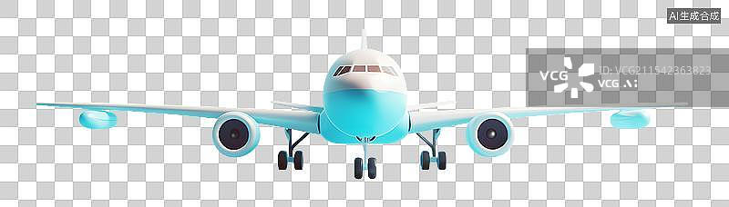【AI数字艺术】3d飞机，正面飞机图片素材