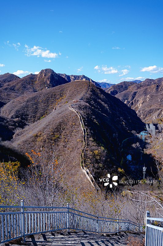 群山中长城图片素材