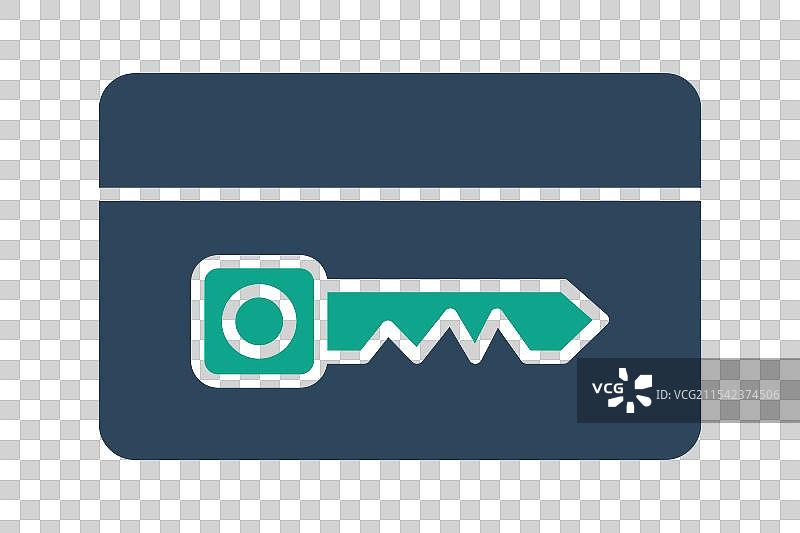 钥匙卡实心图标风格图片素材