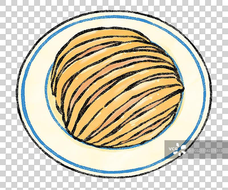 河南郑州美食国风插画-桶子鸡图片素材