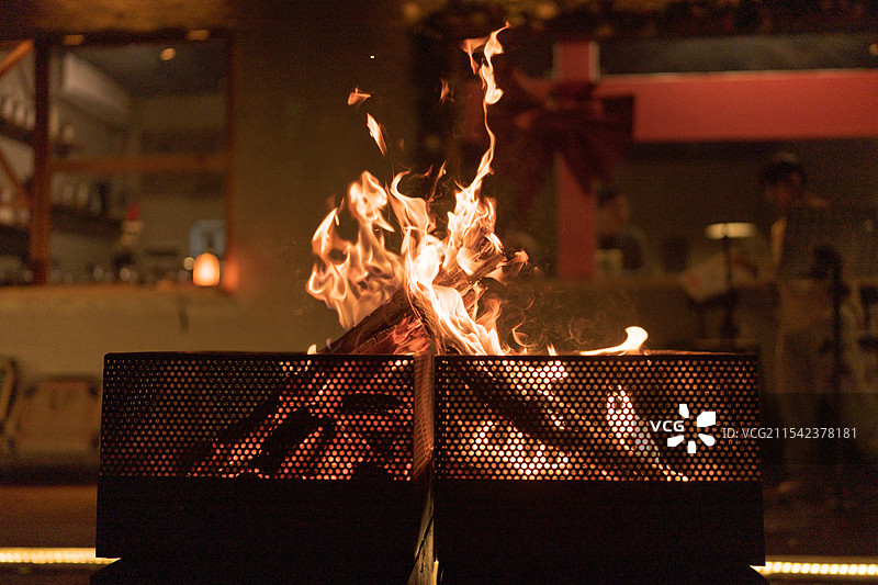 圣诞节的篝火——中山山chil咖啡图片素材