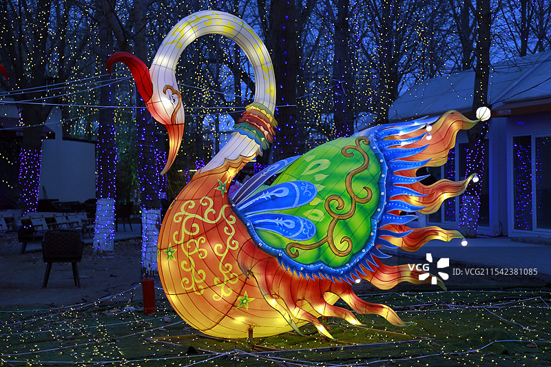 灯 庙会 春节 喜庆 天鹅图片素材