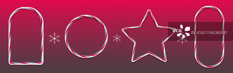 糖果手杖框架套装图片素材