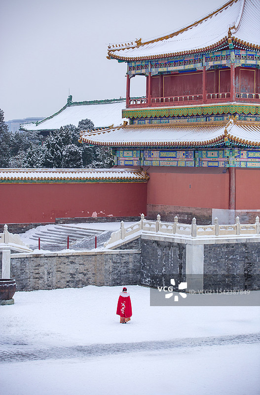 故宫雪景图片素材
