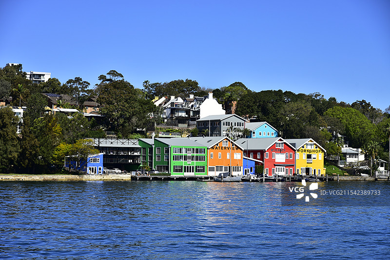 澳大利亚悉尼城市风光悉尼湾城市房屋建筑图片素材
