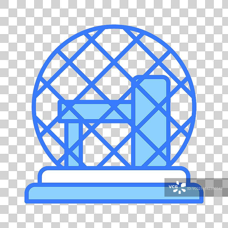 现代风格的蒙特利尔生物圈图标图片素材
