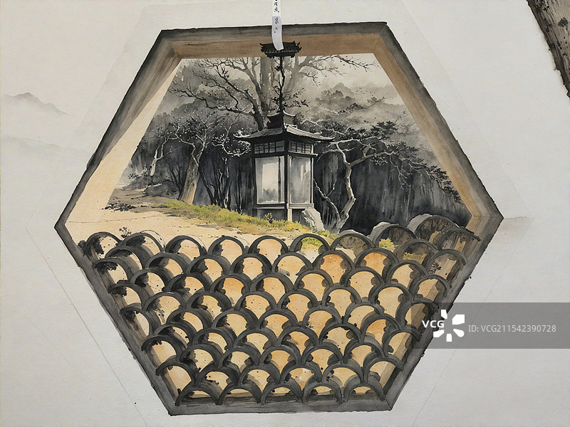 窗中的风景图片素材