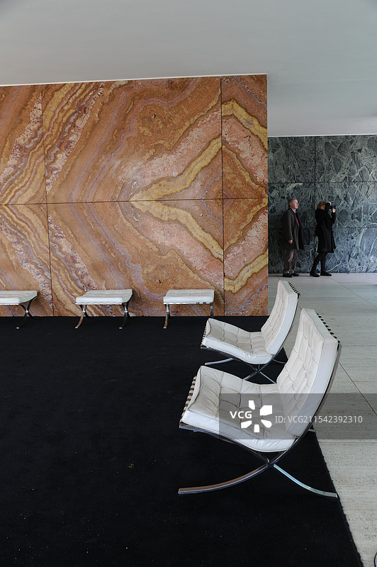 密斯凡德罗设计的 1929年西班牙巴塞罗那国际博览会德国馆图片素材