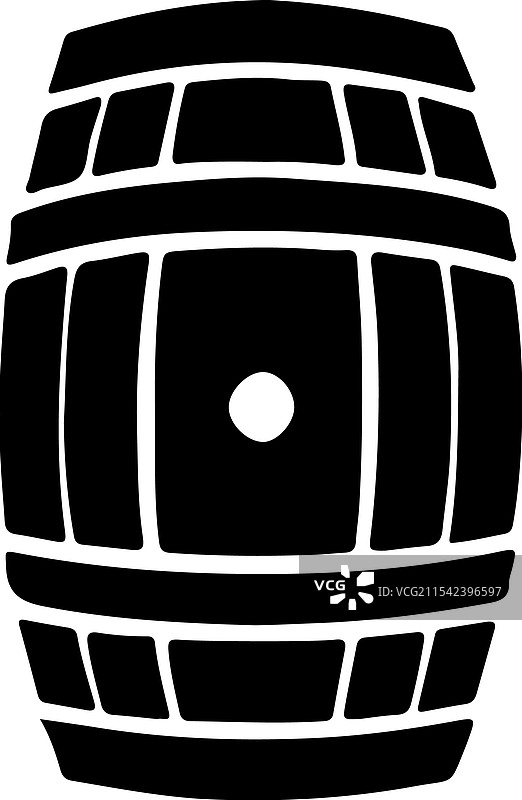 白色背景上的桶图标图片素材