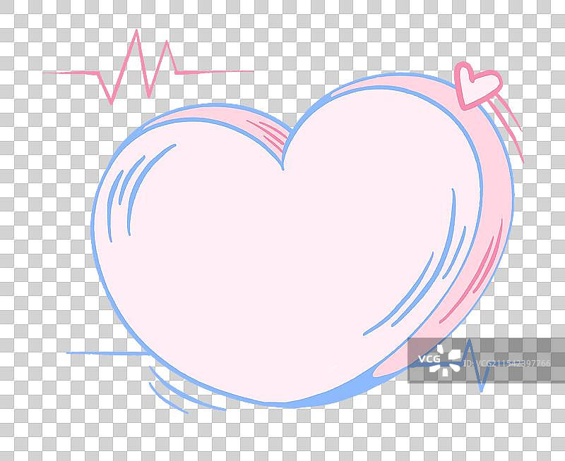 粉色爱心插画元素图片素材