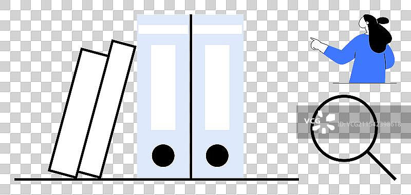 办公室组织概念与文件夹图片素材