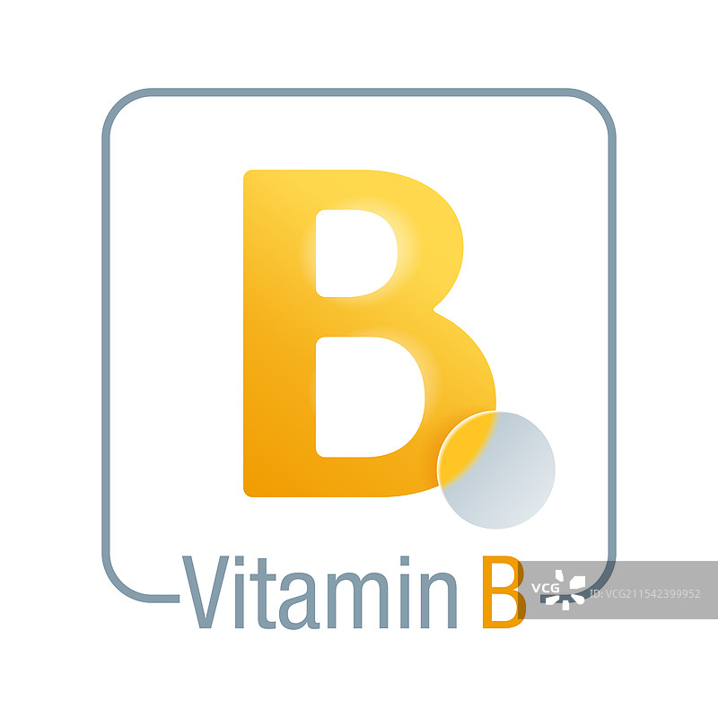 维生素B标签，带有模糊的数字空白区域图片素材