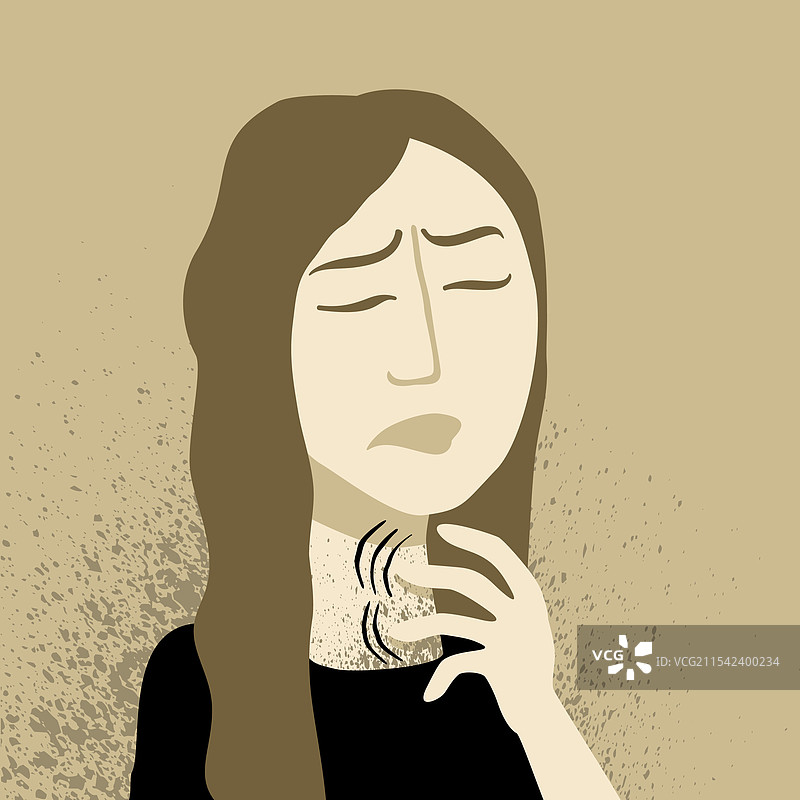 过敏症状 - 女人身上有疼痛和瘙痒的皮疹图片素材